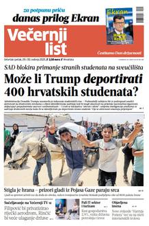 Večernji list naslovnica