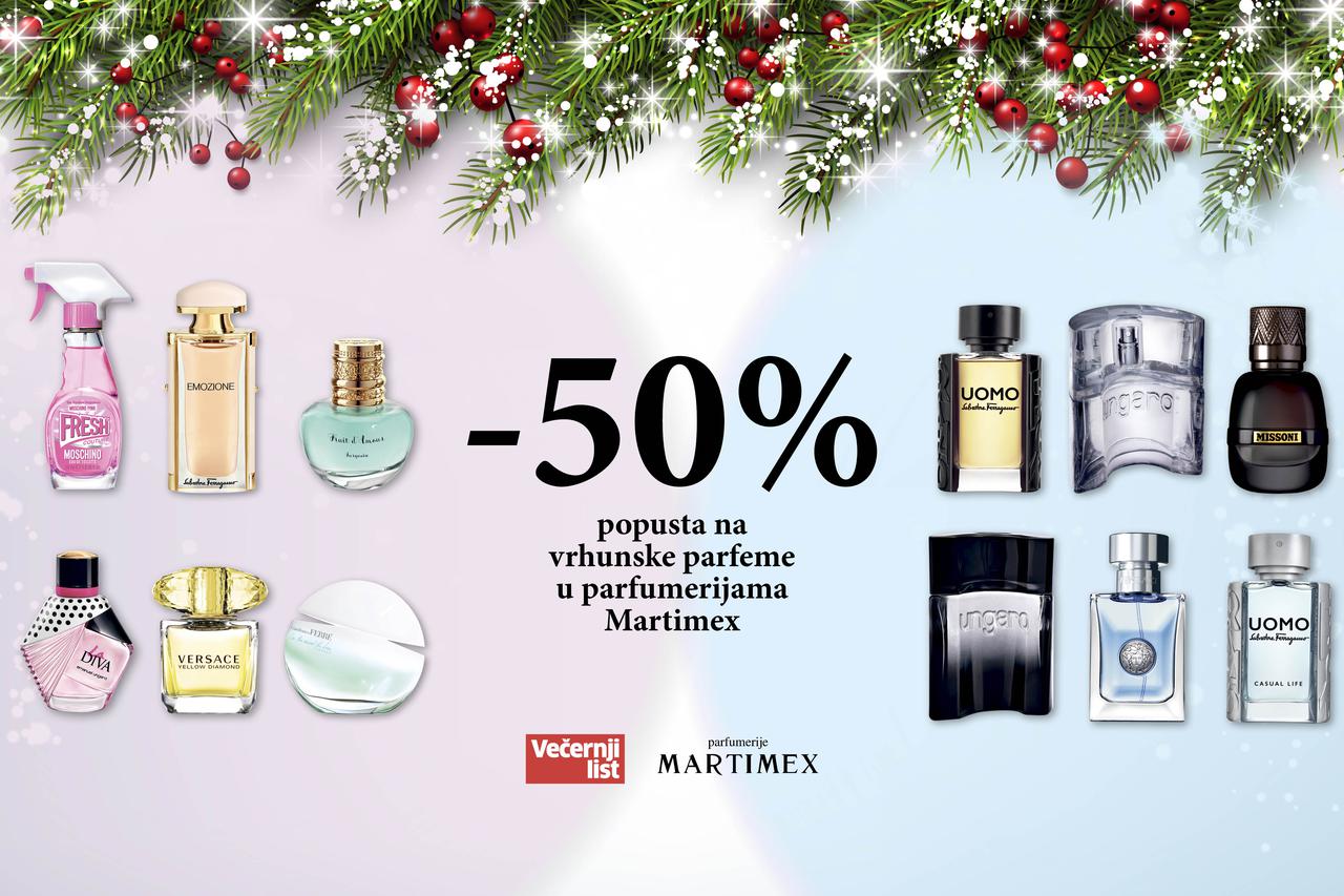 Večernji list donosi kupone za 50% popusta na parfeme u Martimexu