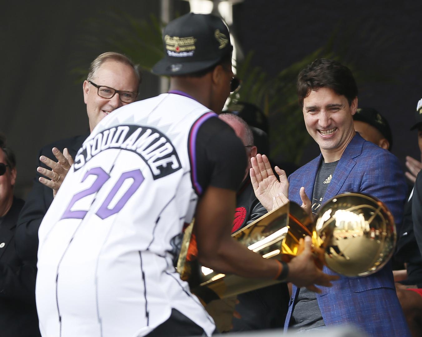 Slavlju Raptorsa nazočili su kanadski premijer Justin Trudeau i premijer savezne države Ontario  Doug Ford