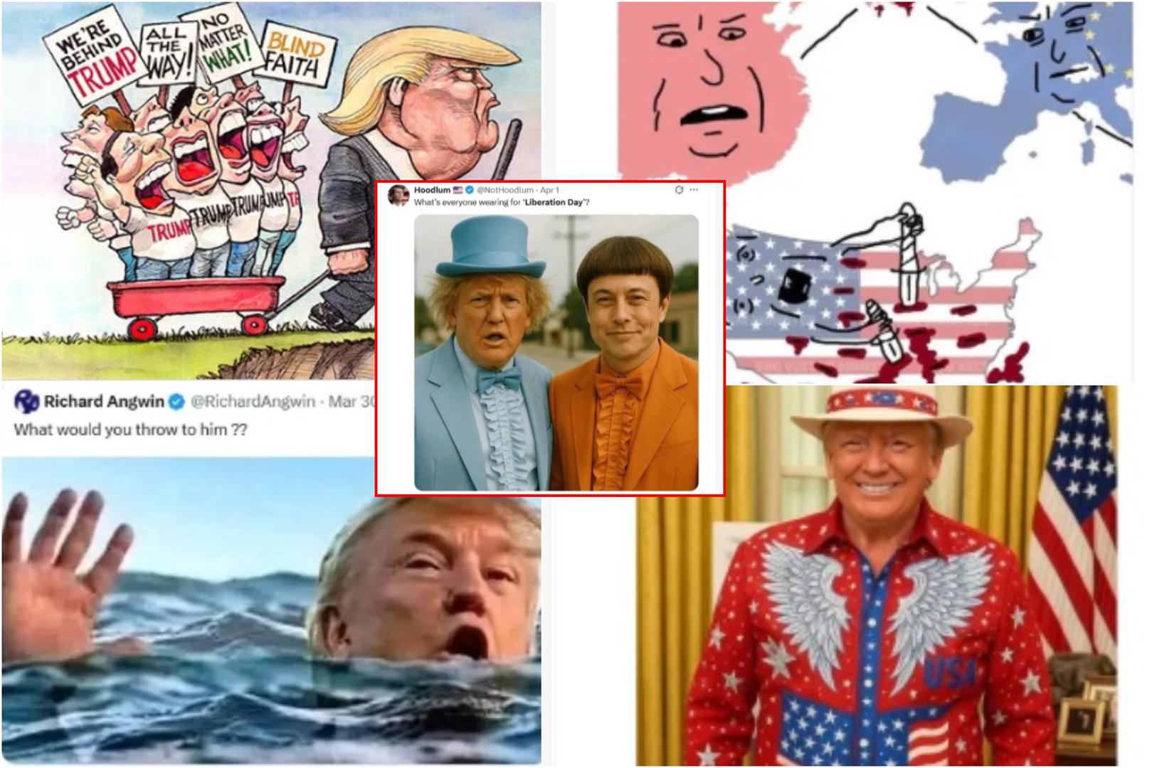 Donald Trump i njegove carine glavna su tema u svijetu. I dok su mnogi ozbiljni oko ove teme i analitičari šalju upozorenja, internetom se šire memovi na račun američkog predsjednika. 