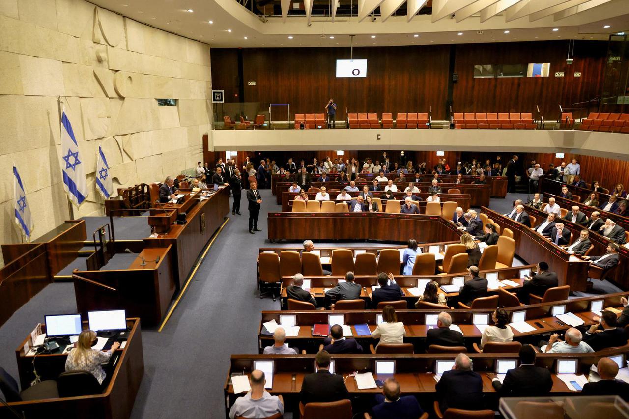 FILE PHOTO: Reading of bill to dissolve Israeli parliament, in Jerusalem