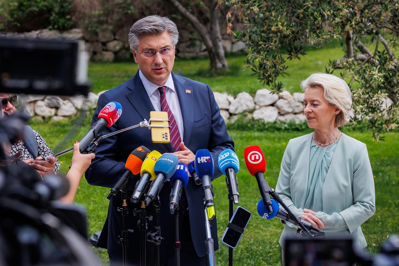 Split: Andrej Plenković i Ursula von der Leyen održali su konferenciju za medije