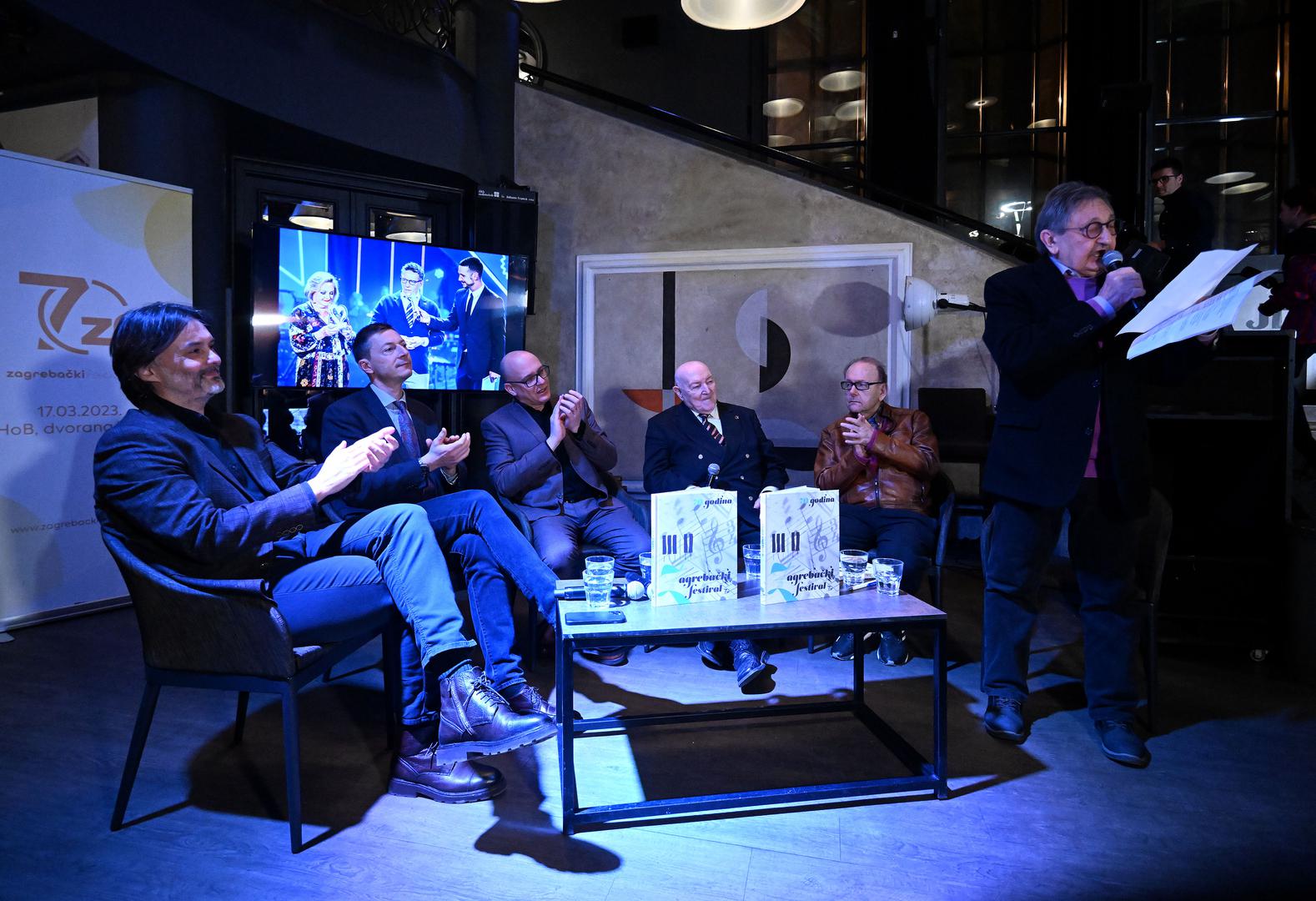 15.03.2023., Zagreb - 70 godina Zagrebackog festivala, promocija monografije i dodjela posebnog priznanja Dragi Diklicu.  Photo: Marko Lukunic/PIXSELL