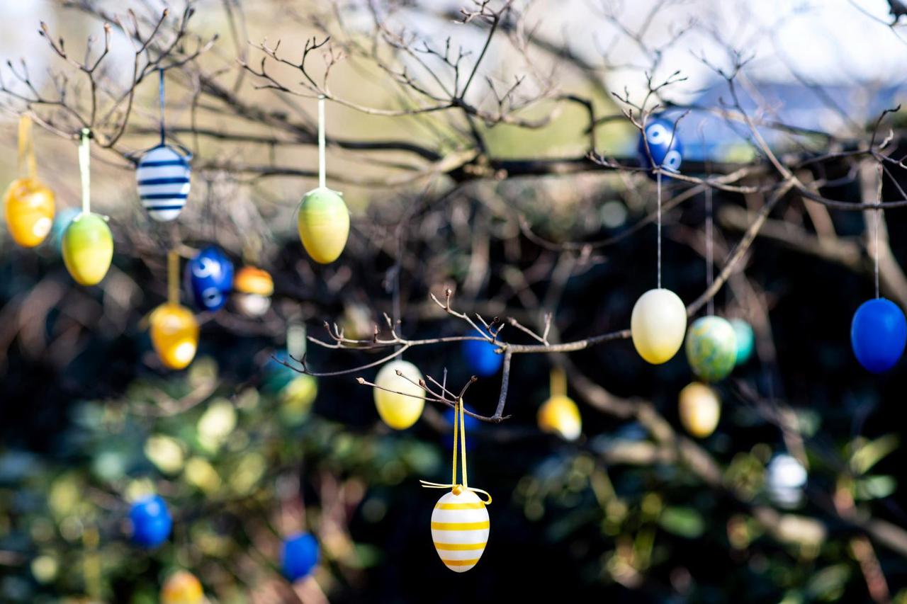 Easter decoration in the garden