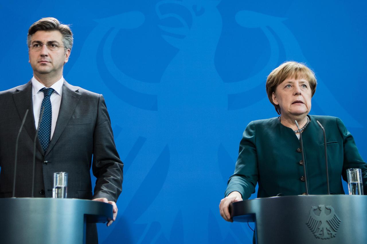 Andrej Plenković i Angela Merkel