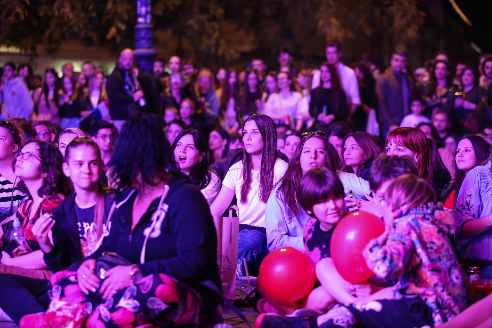 Zagreb: Gledanje finalne večeri Eurosonga na Europskom trgu