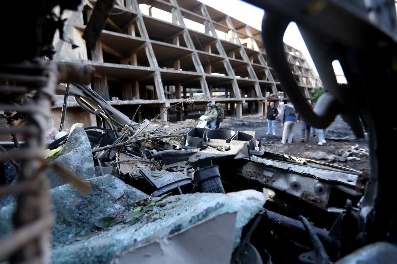 Posljedice izraelskih napada u podru?ju Jnah u Bejrutu, Libanon