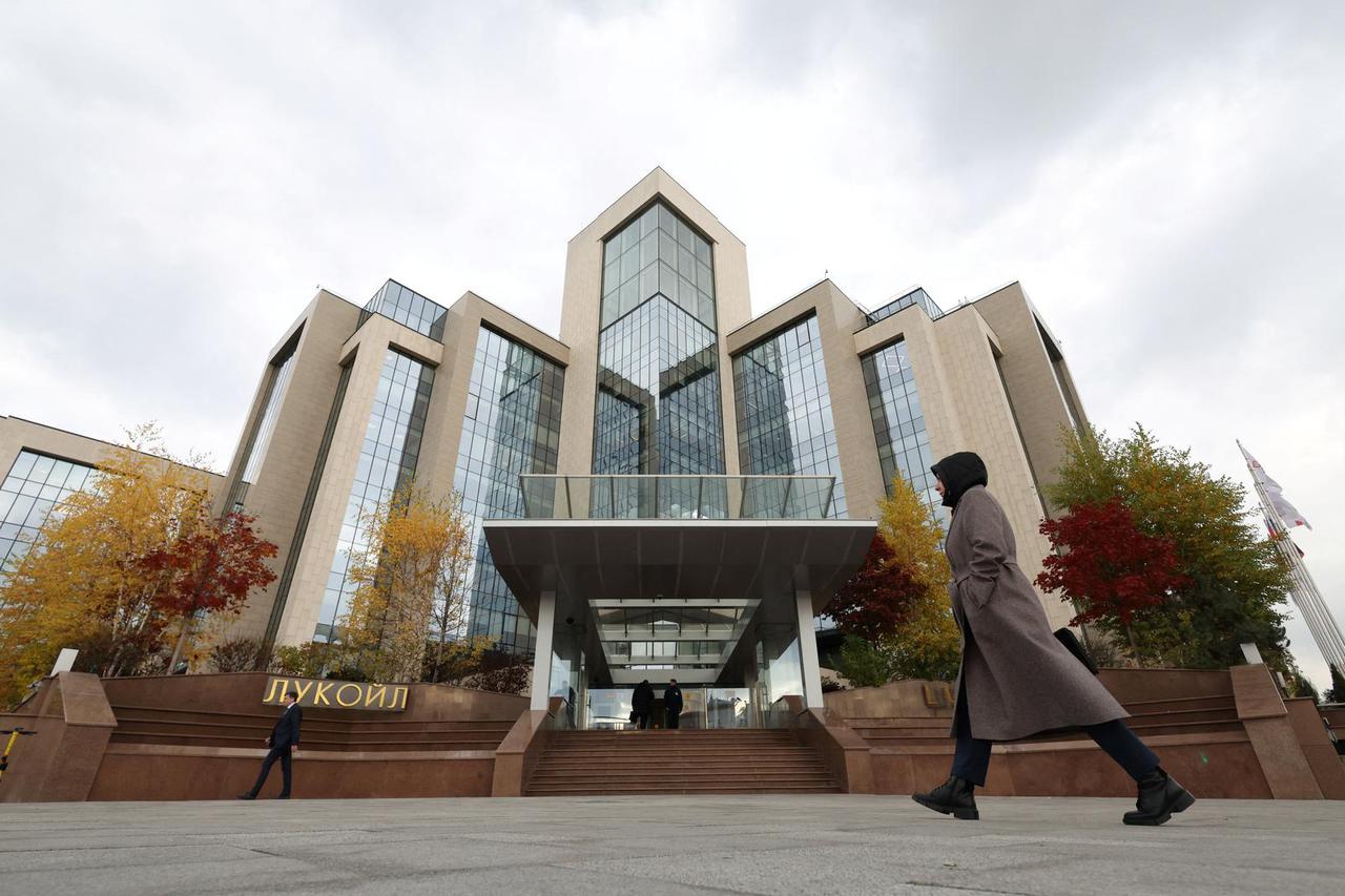 Views of Lukoil oil company's headquarters in Moscow