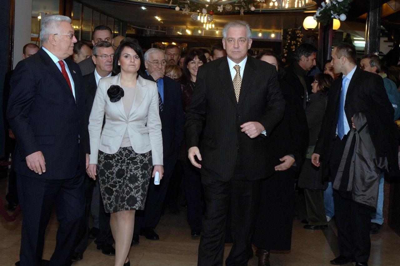 'unutrasnja...split...060108 premijer Ivo Sanader I Zeljana Kalas na obiljezavanju 18 godina HDZ-a Split Snimio:Tino Juric'