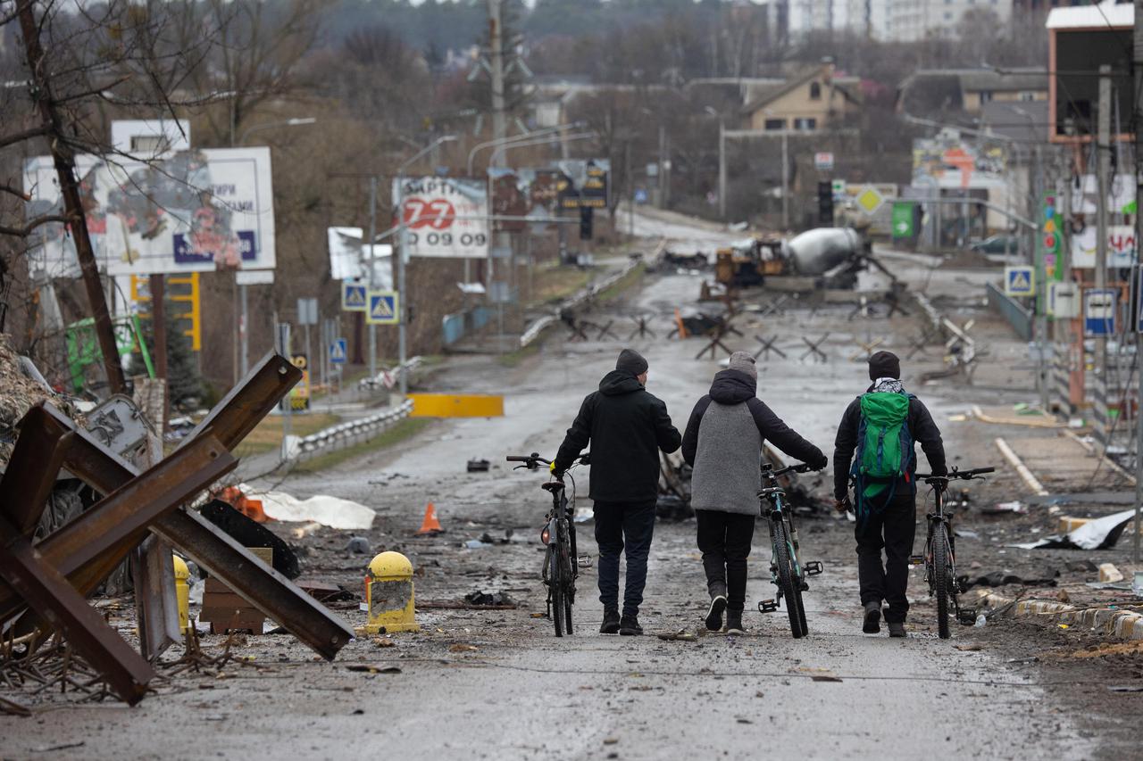 Razoreni ukrajinski gradovi Buča te Irpin 