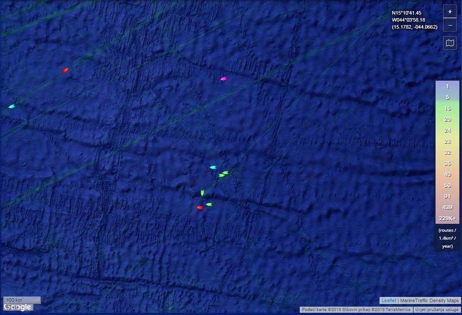 Najnoviji položaj brodova (22:30/9.10.2019.)
