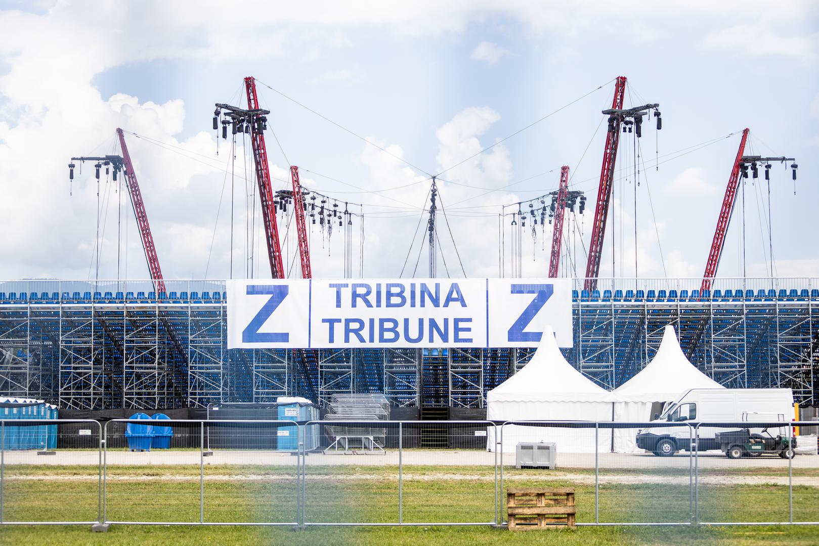 08.08.2024., Zagreb - Pripreme za koncert Eda Sheerana na Hipodromu. Photo: Mia Slafhauzer/PIXSELL