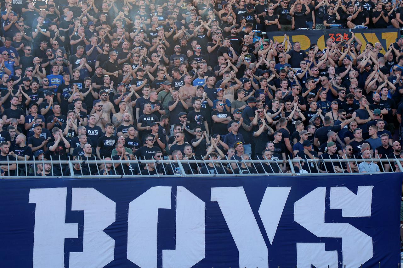 Split: Split: Navijači na Poljudu prate utakmicu Hajduk - Dinamo