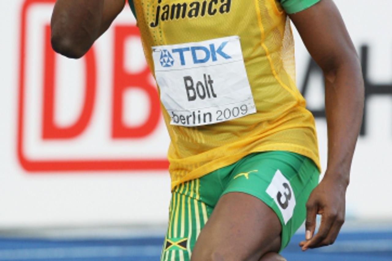 'Berlin 18.08.2009, Leichtathletik WM, Berlin 2009,  Usain Bolt Foto: OnlineSport'