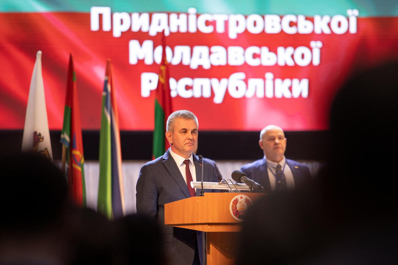 Head of Transdniestria Krasnoselsky takes part in congress of deputies in Tiraspol