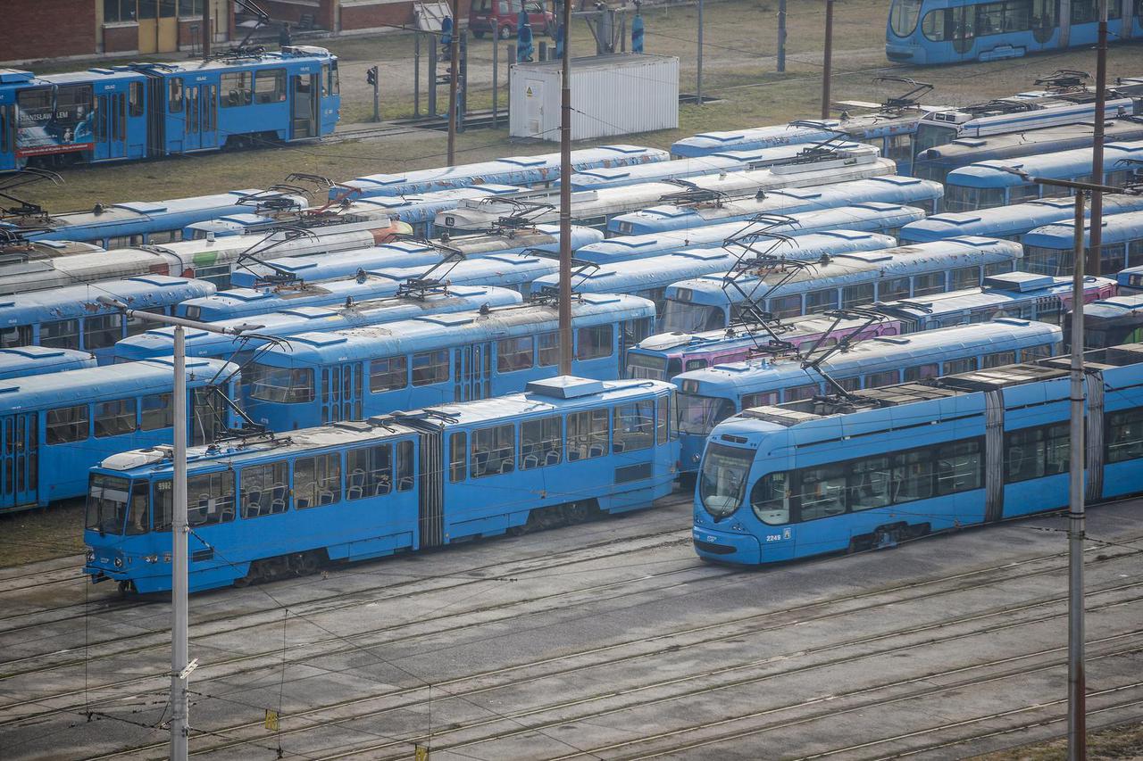Zagreb: Spremnište tramvaja u Mandlovoj ulici