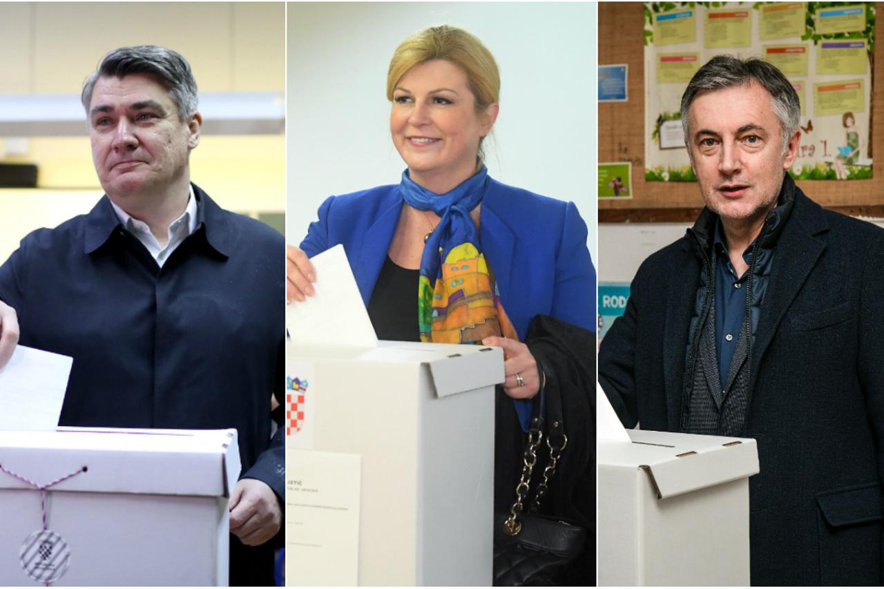 Zoran Milanović, Kolinda Grabar-Kitarović i Miroslav Škoro
