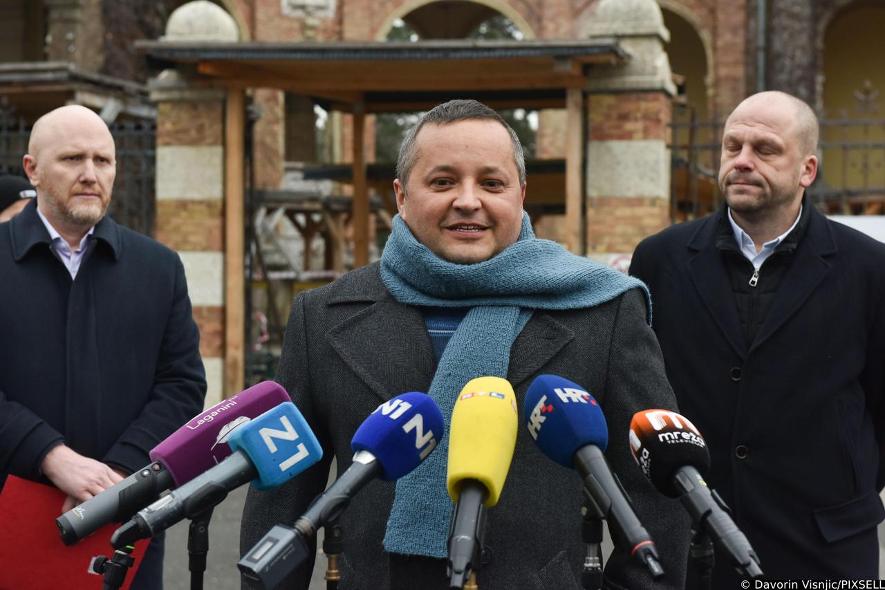 Zagreb: Konferencija za medije Gradske organizacije SDP-a povodom obnove groblja Mirogoj