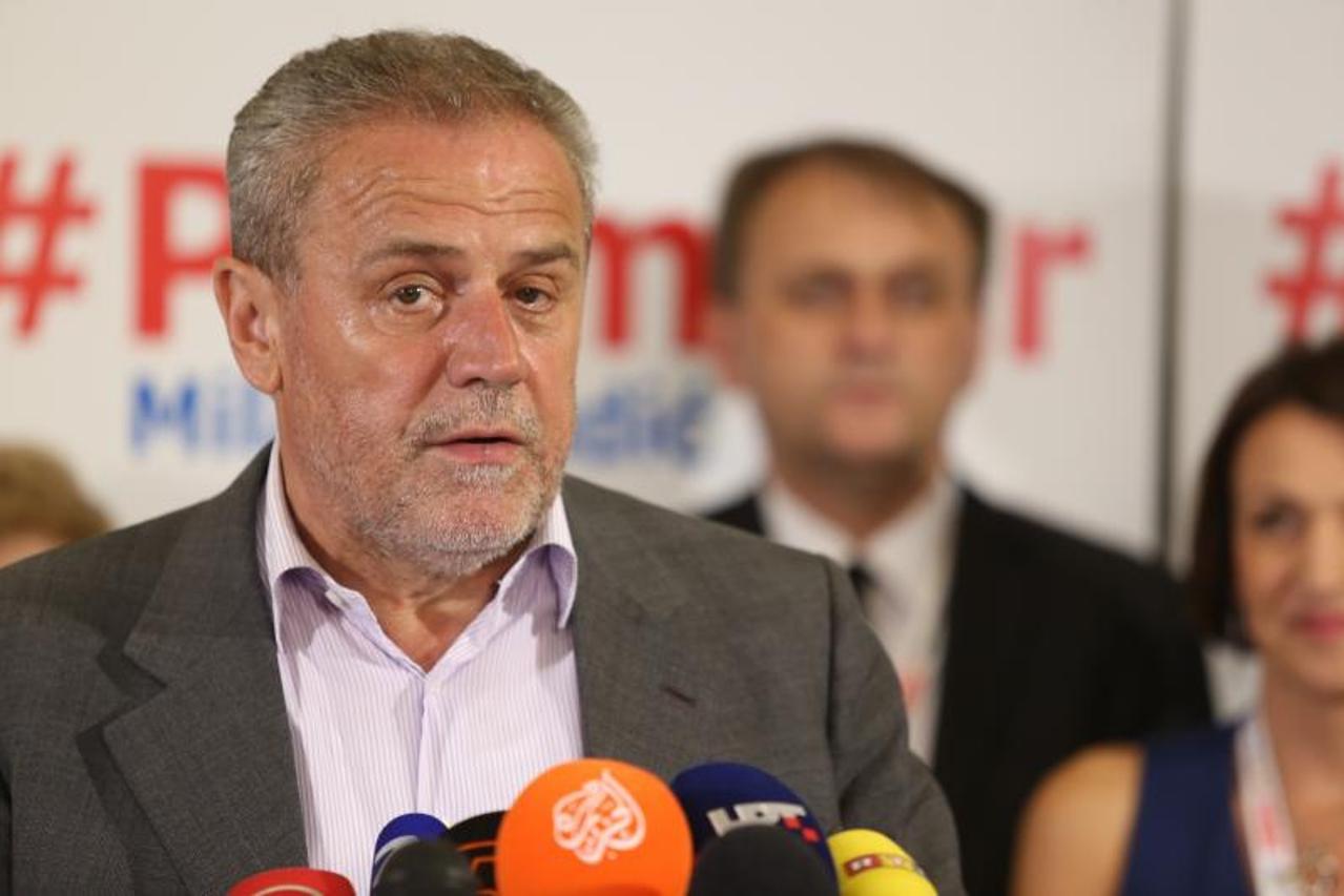 11.09.2016., Zagreb - Docek rezultata izvanrednih parlamentarnih izbora u stozeru Bandic Milan 365 - Stranke rada i solidarnosti u Praskoj 5