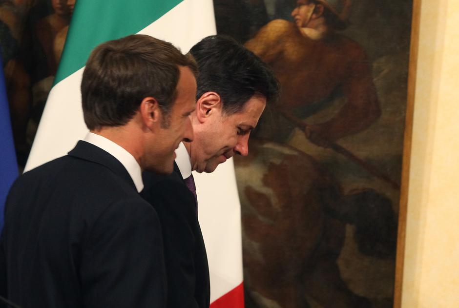 Giuseppe Conte i Emmanuel Macron