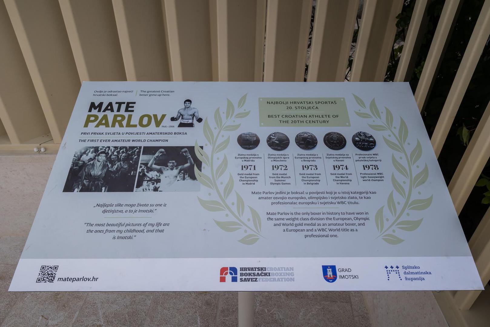 Naime, teško se mogao pronaći odgovor na banalno pitanje zašto se obitelj Parlov preselila iz Imotskog u Pulu. Nije ništa čudno kada se Imoćani sele u svijet. Oduvijek su se trbuhom za kruhom selili u Split, Zagreb, Slavoniju, Njemačku, Ameriku, Australiju... Mate Parlov rijetko je spominjao svoje dječaštvo u Imotskom.