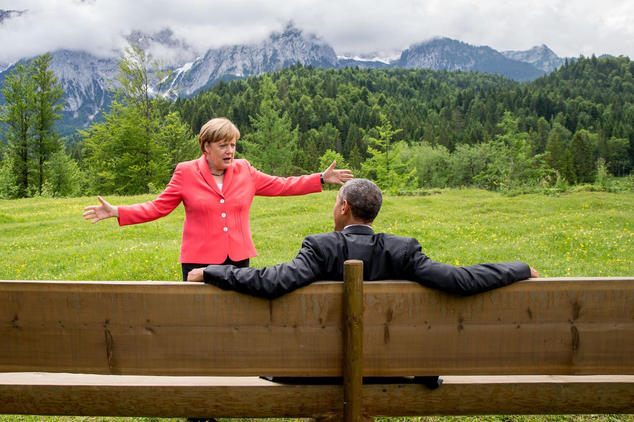 Prva dama Europe A. Merkel i najmoćniji čovjek Amerike i svijeta B. Obama