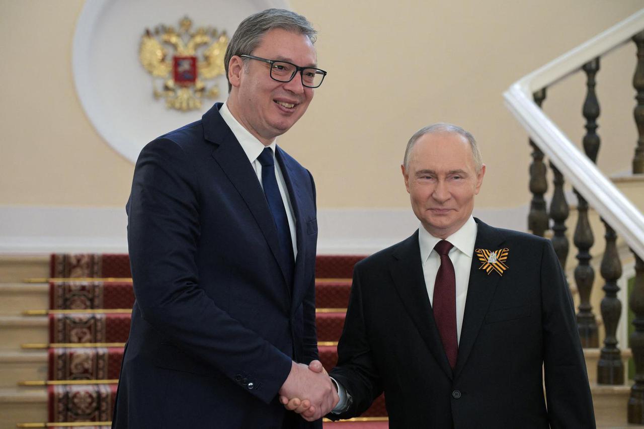 Russian President Putin greets foreign leaders before parade marking WW2 victory anniversary in Moscow