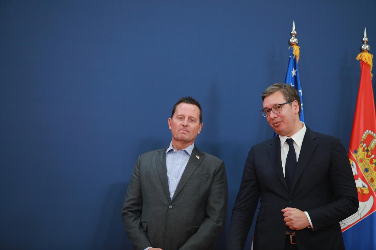 Beograd: Konferencija za medije Aleksandra Vučića i Richarda Grenella