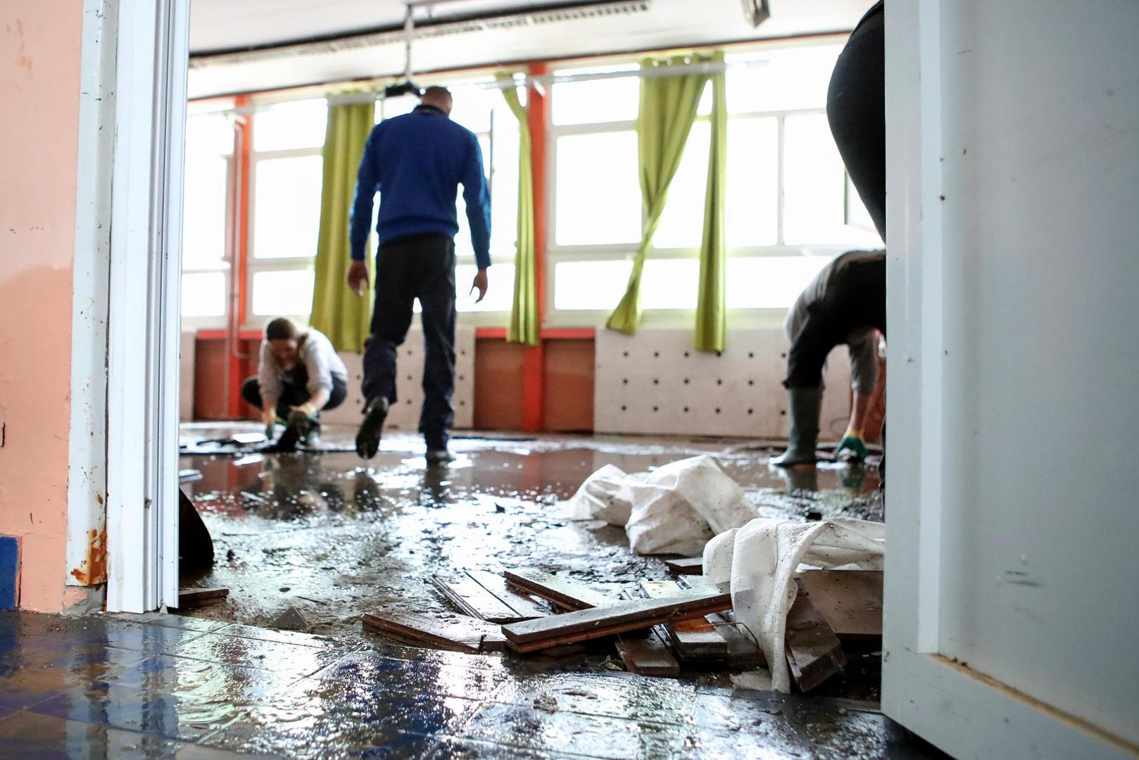 16.05.2023., Obrovac - Srednja skola u Obrovcu pretrpjela je veliku stetu Photo: Sime Zelic/PIXSELL