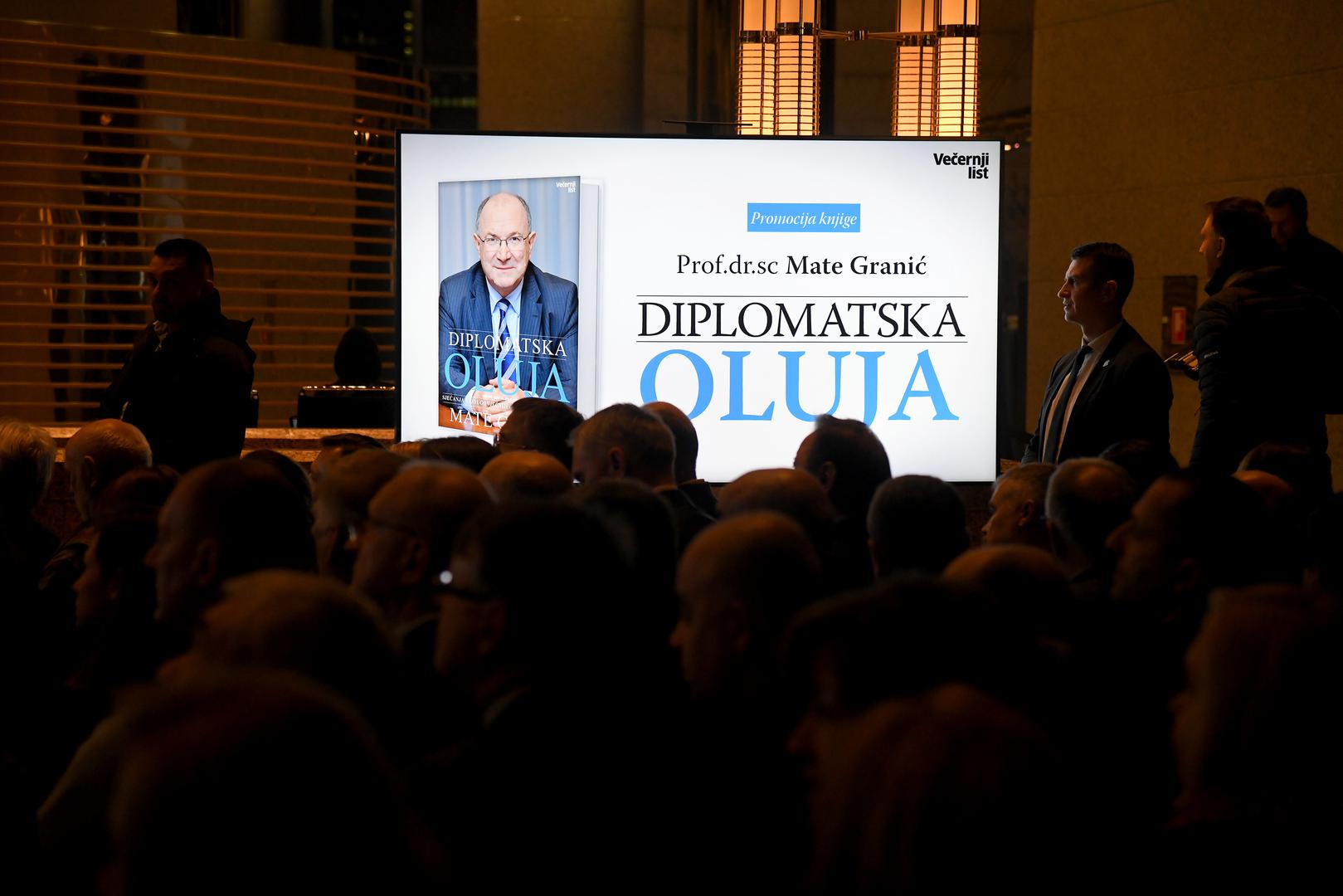 16.01.2023., Zagreb - U Nacionalnoj i sveucilisnoj knjiznici odrzana je promocija 2. dopunjenog izdanja knjige "Diplomatska oluja" Mate Granica. Photo: Josip Regovic/PIXSELL