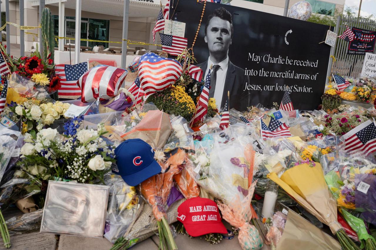 People mourn following the fatal shooting of conservative activist Charlie Kirk