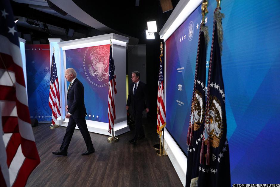 U.S. President Joe Biden speaks about Russia's war in Ukraine and assistance being provided to Ukraine by the U.S., at the White House in Washington