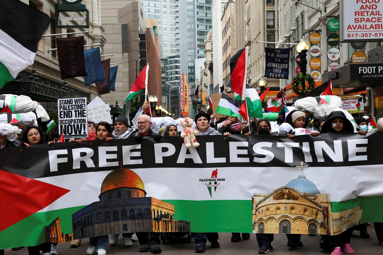 Boston Coalition for Palestine holds a rally in Boston