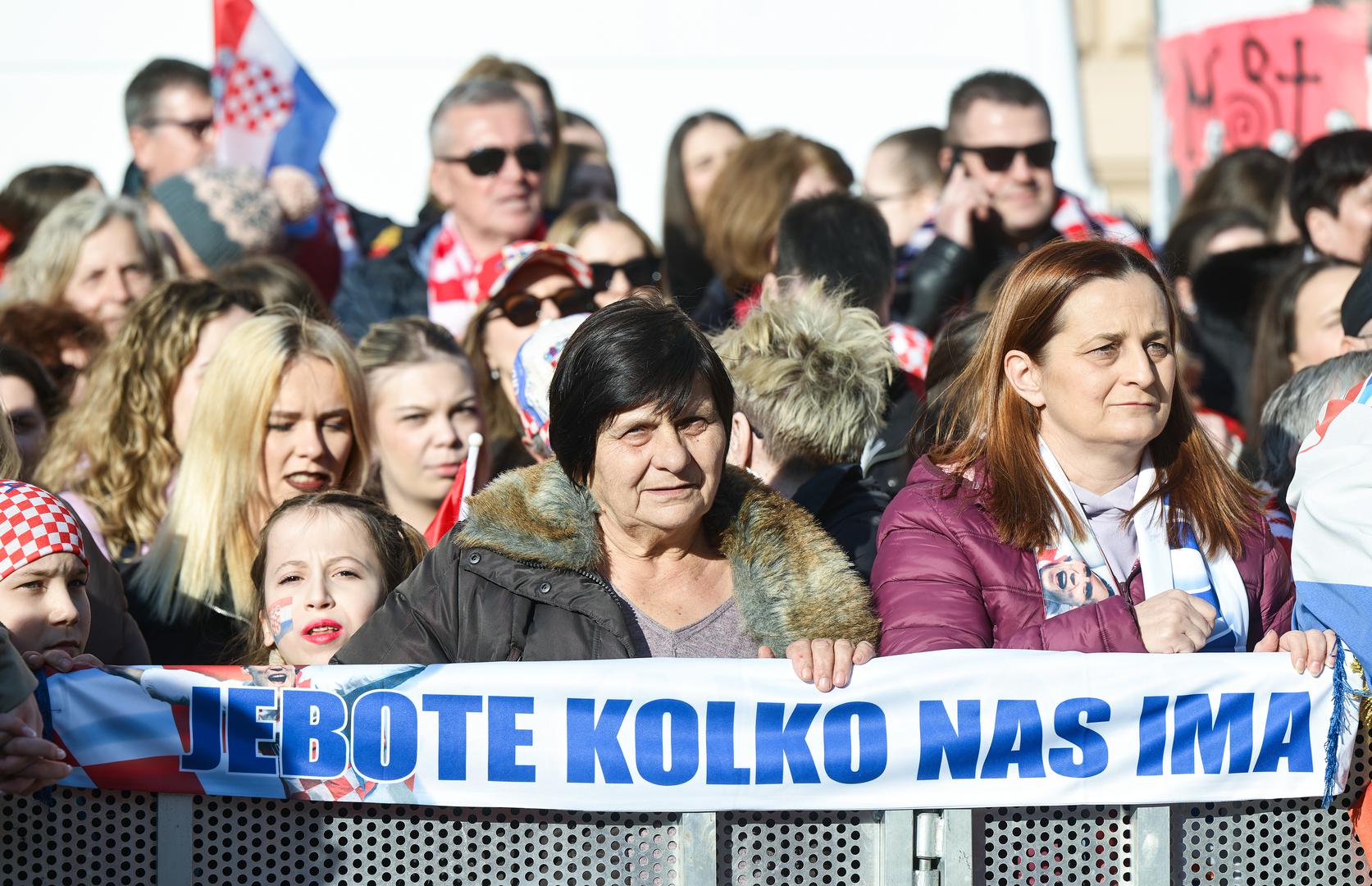 03.02.2025., Zagreb - Svecani docek hrvatske rukometne reprezentacije u Zagrebu nakon osvojenog drugog mjesta na Svjetkom prvenstvu.
 Photo: Neva Zganec/PIXSELL