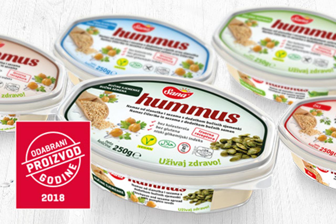 Hrvatski potrošači Sana hummus proglasili proizvodom godine