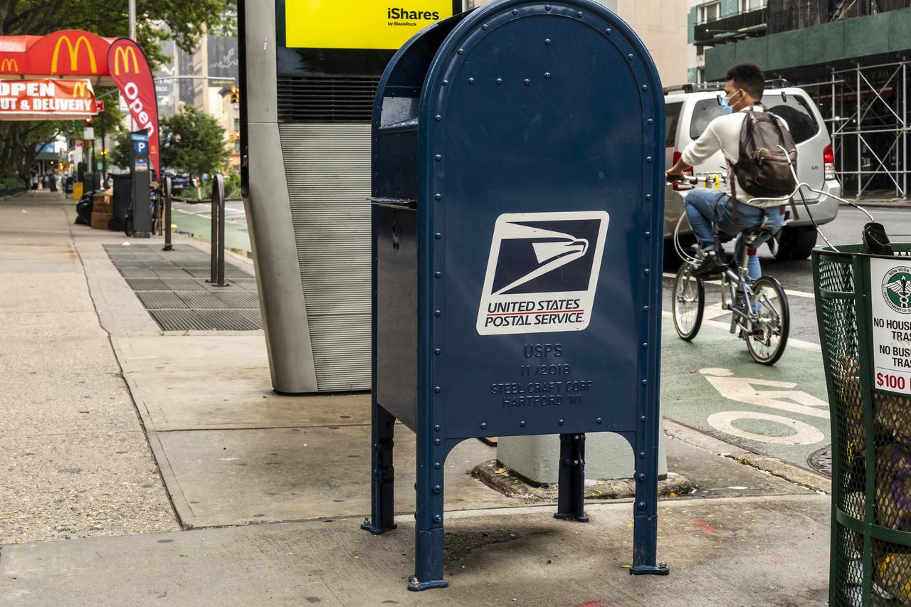 Postal collection box in New York