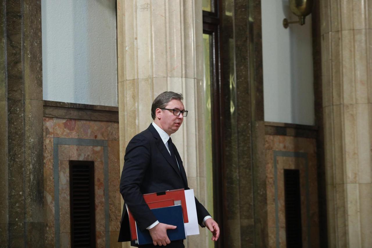 Press conference of Aleksandar Vucic, president of Republic of Serbia.Konferencija za medije Aleksandra Vucica, predsednika Republike Srbije.