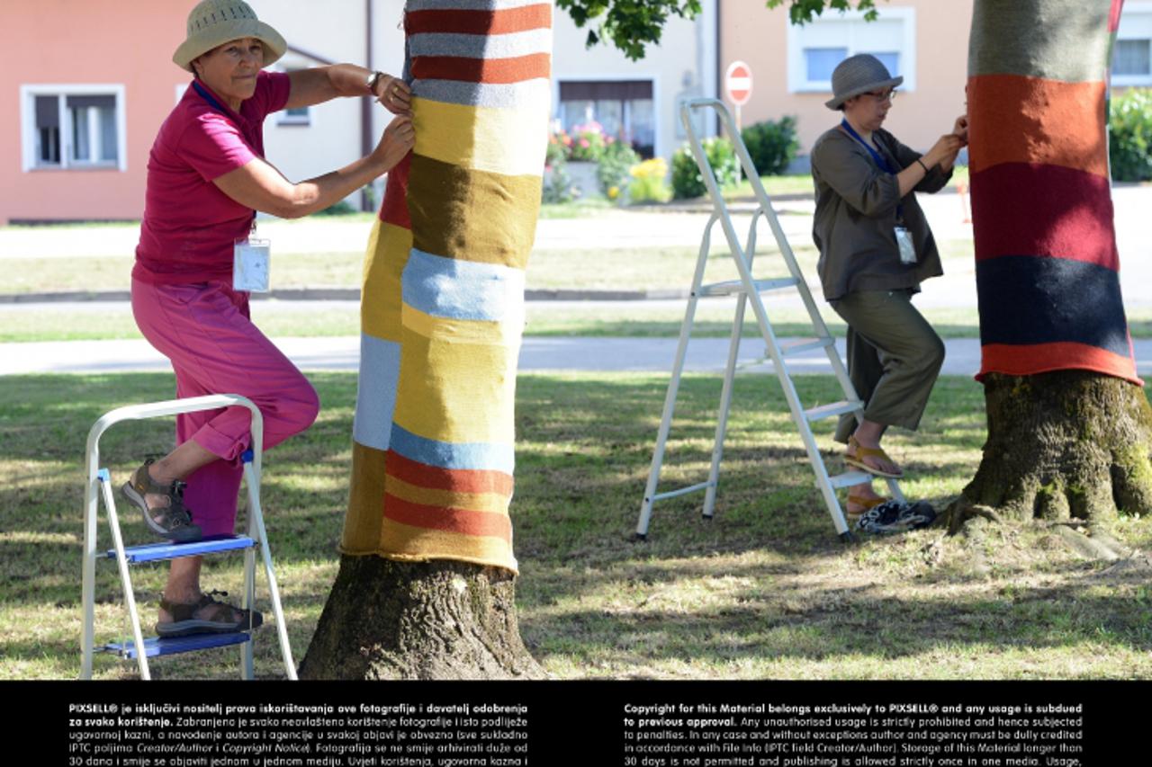 '02.07.2013., Ludbreg - U centru svijeta odrzavaju se prve Svjetske umjetnicke igre. Asta Salminena, tekstile art instalation.  Photo: Marko Jurinec/PIXSELL'