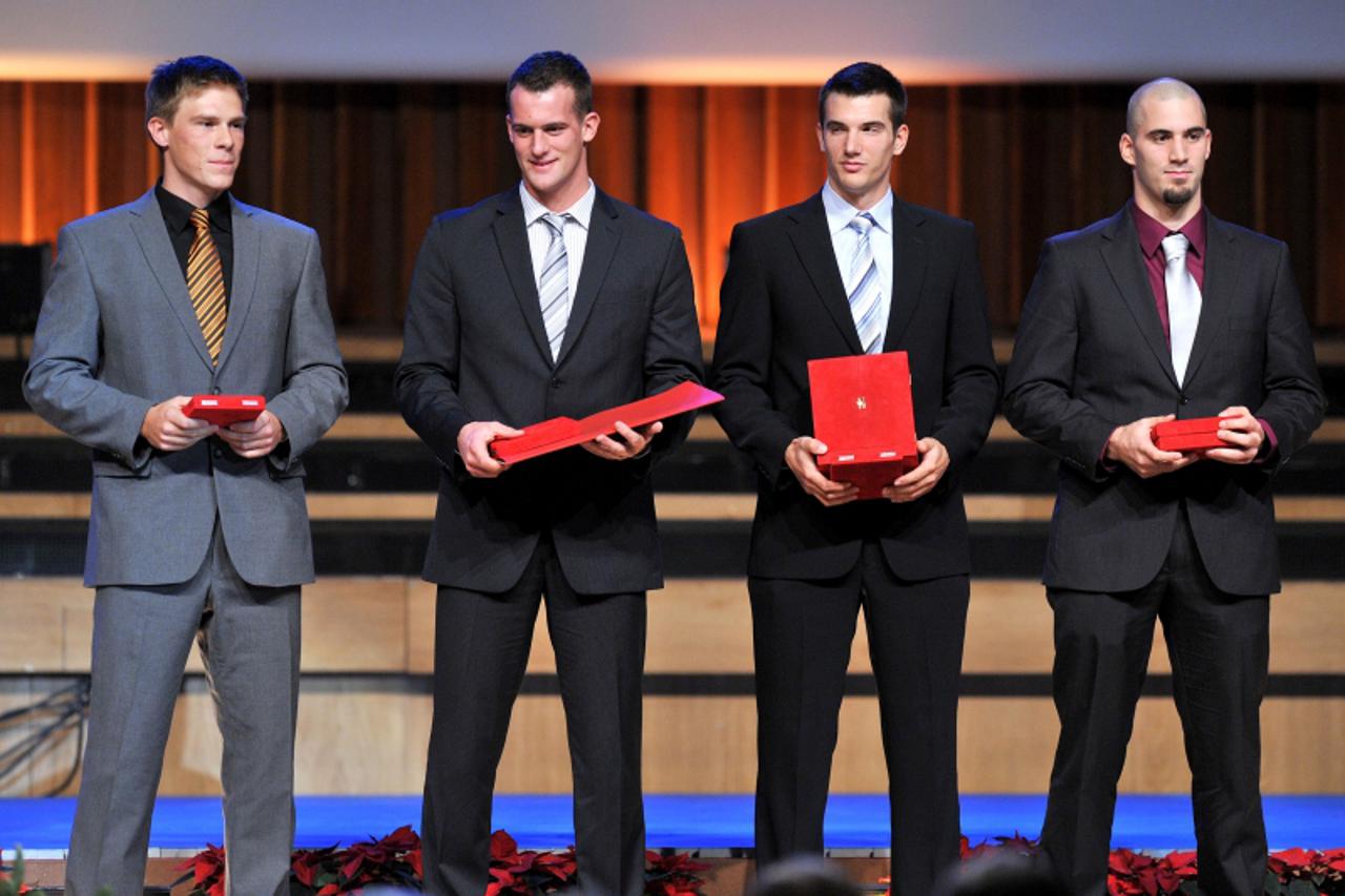 \'27.12.2010.,KD Vatroslav Lisinski,Zagreb - Svecano proglasenje najboljih sportasa godine prema mjerilima Hrvatskog olimpijskog odbora. Damir Martin, Valent Sinkovic, Martin Sinkovic, David Sain  Pho