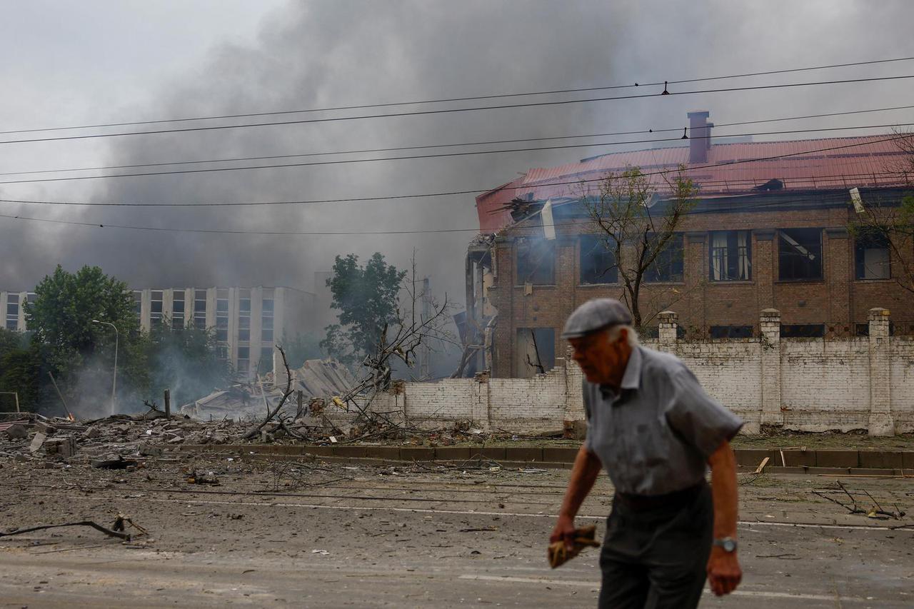 Aftermath of Russian drone and missile attacks in Kyiv