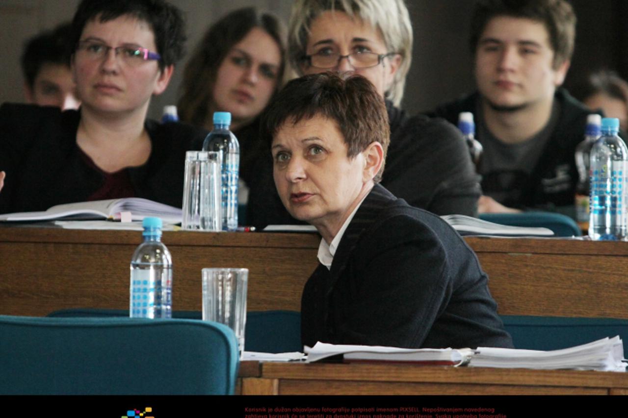 '27.02.2012., Koprivnica - Sjednica Gradske skupstine. Nasljednica dosadasnjeg gradonacelnica Zvonimira Mrsica, Vesna Zeljeznjak.  Photo: Marijan Susenj/PIXSELL'