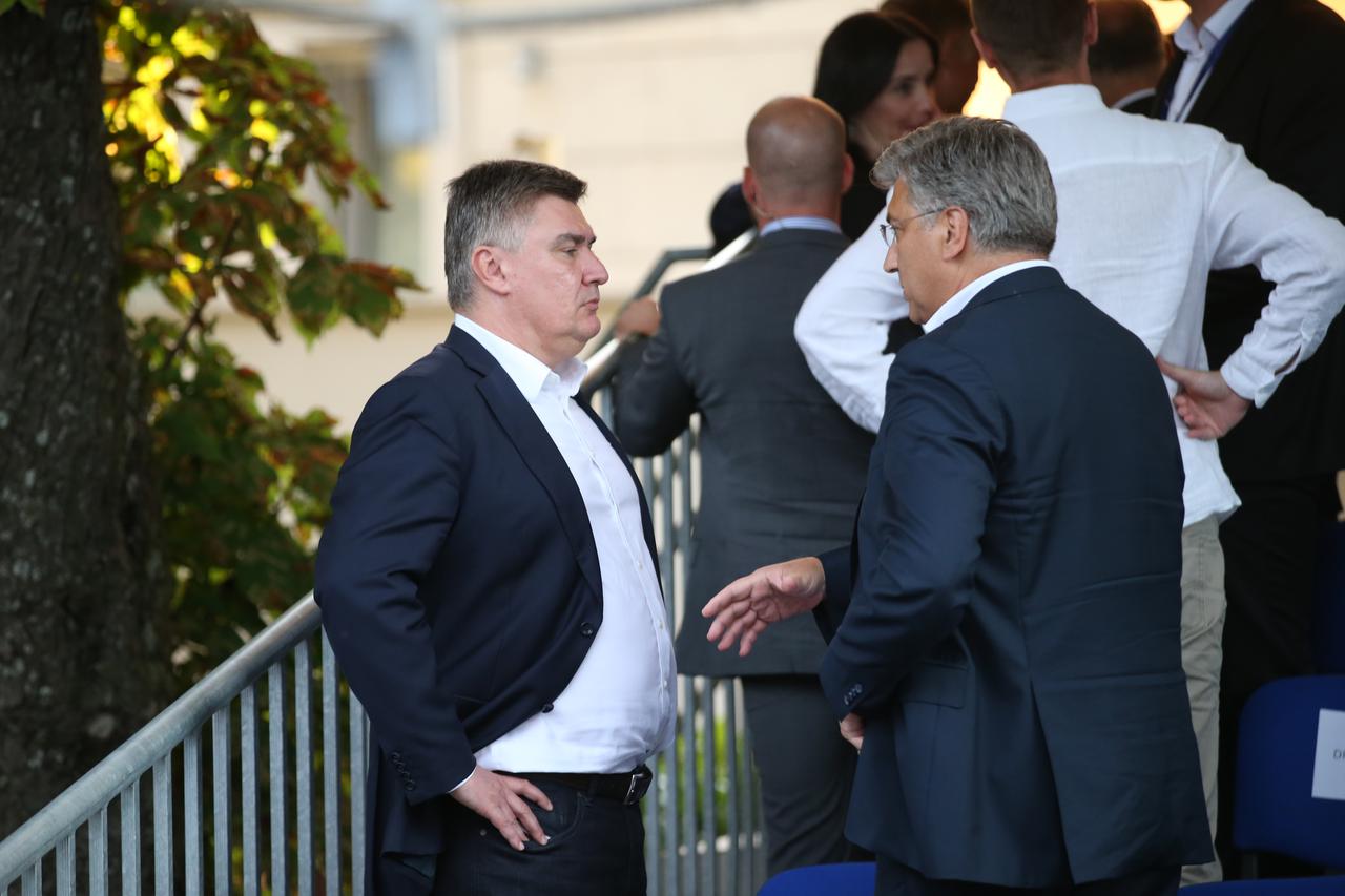 Sinj: Zoran Milanović i Andrej Plenković u razgovoru nakon završetka Alke