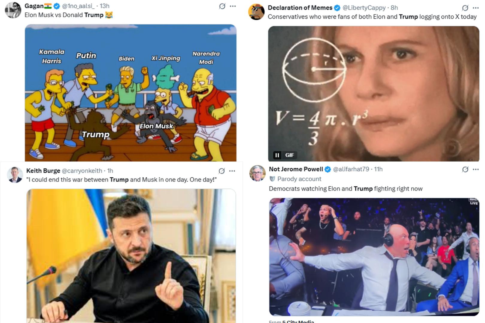 Sukob između američkog predsjednika Donalda Trumpa i milijardera Elona Muska prati se u medijima diljem svijeta, ali i na društvenim mrežama. Brojni korisnici društvenih mreža dijele šaljive objave oko njihove svađe, a u nastavku donosimo neke od njih. 