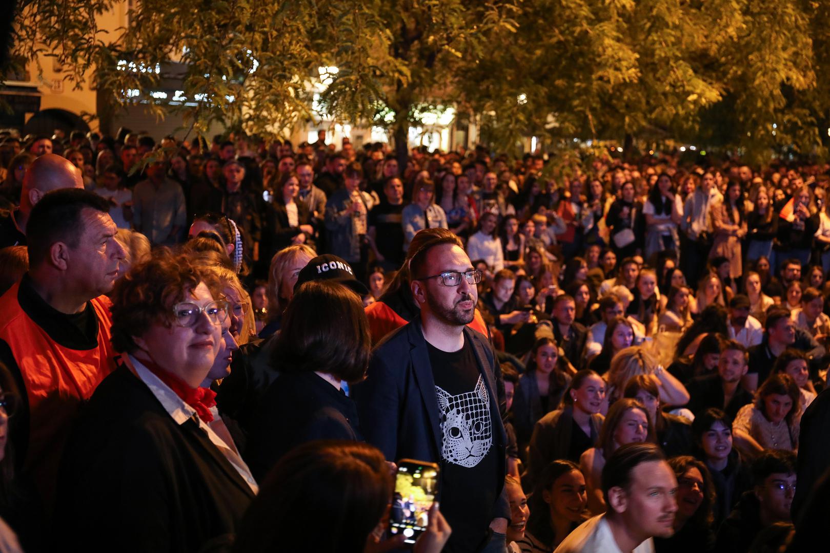 Zagreb: Gledanje finalne večeri Eurosonga na Europskom trgu