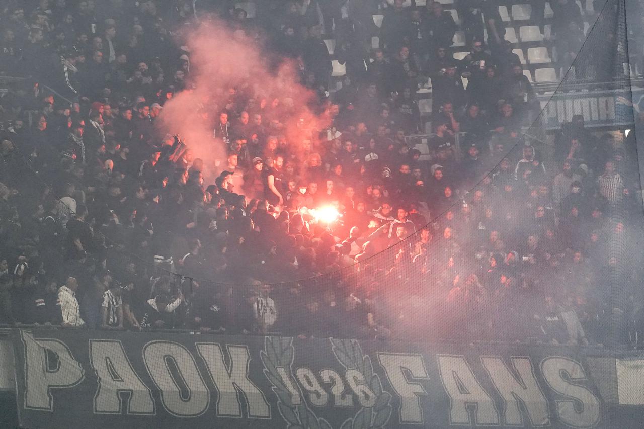 Quart de finale aller de la Ligue Europa Conference 2021-2022 "Olympique Marseille - PAOK Salonique (2-1)" au stade Vélodrome