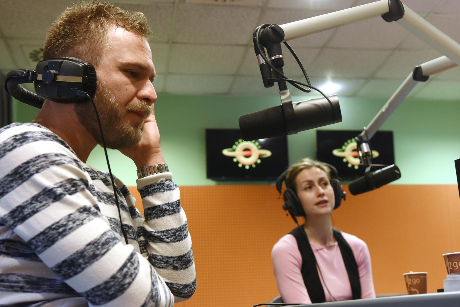 23.03.2016., Zagreb - Clanovi zirija emisije 321 kuhaj Zeljka Klemencic i Ivan Pazanin sudjelovali su u emisiji Otvorenog radija s voditeljicom Ivanom Miseric.  "nPhoto: Davor Visnjic/PIXSELL 