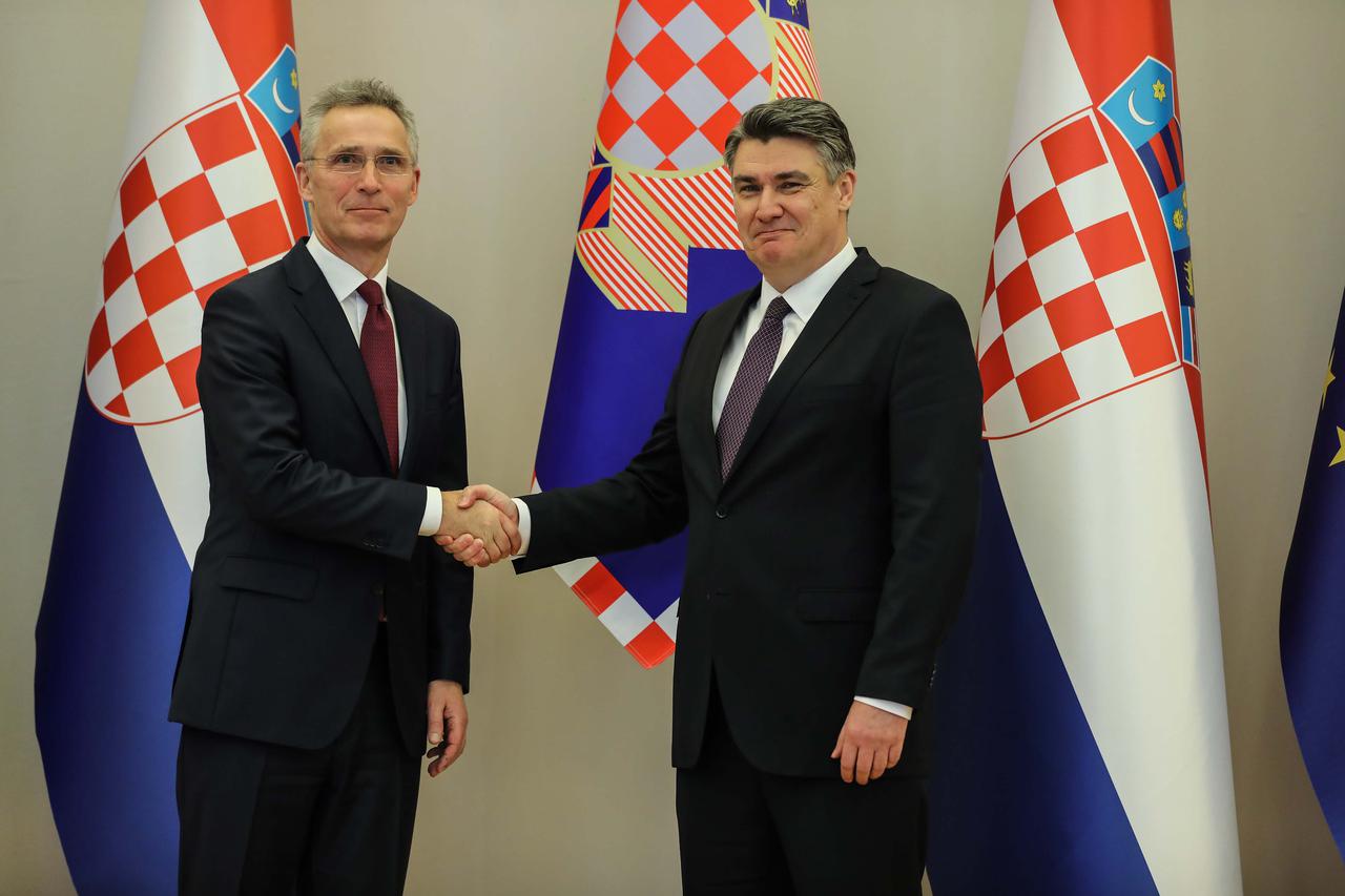 Zagreb: Zoran Milanović sastao se s glavnim tajnikom NATO-a Jensom Stoltenbergom