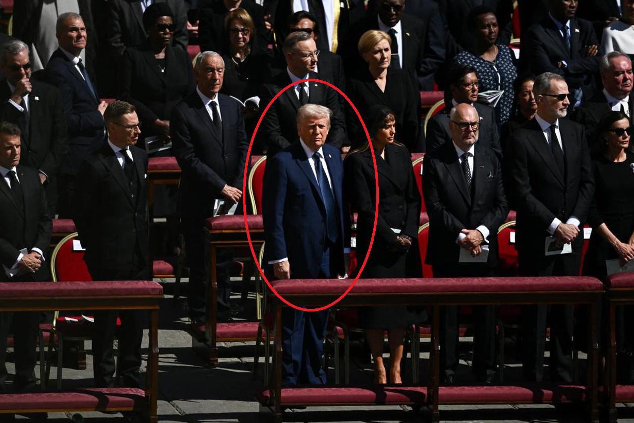 Donald Trump na pogrebu pape Franje