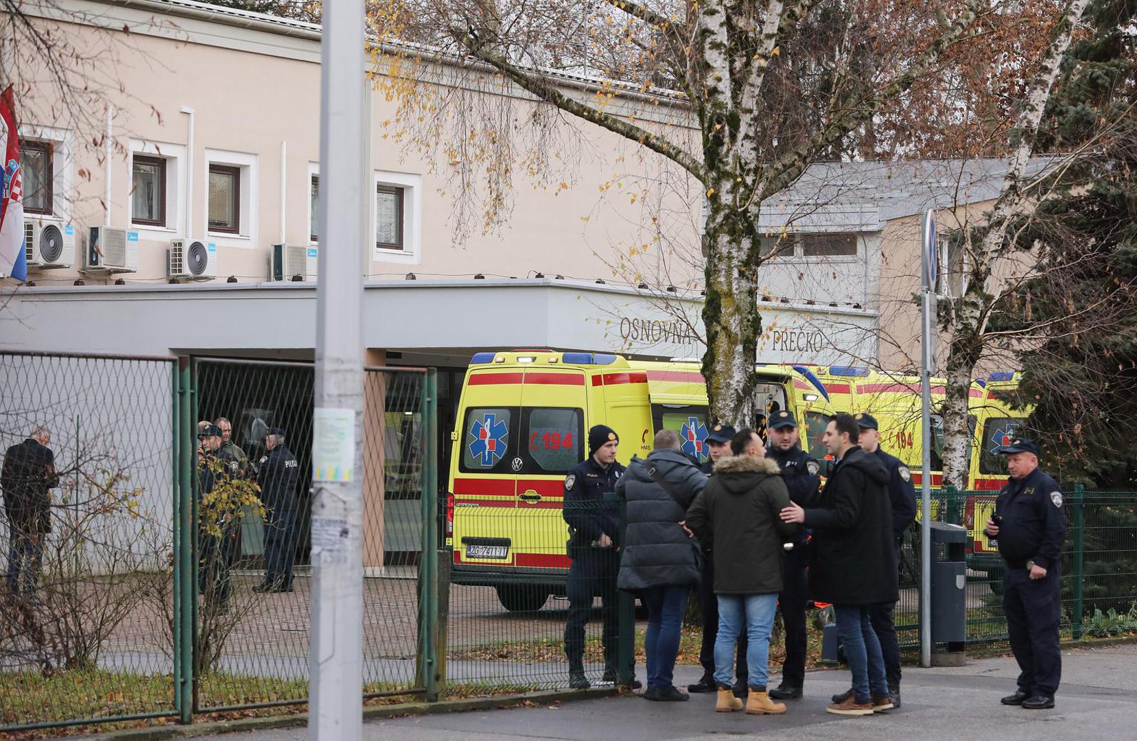 20.12.2024.Zagreb - U OS Precko zasad nepoznati napadac nozem je ozlijedio jednu uciteljicu, a ozljede su zadobili i ucenici. Photo: Robert Anic/PIXSELL