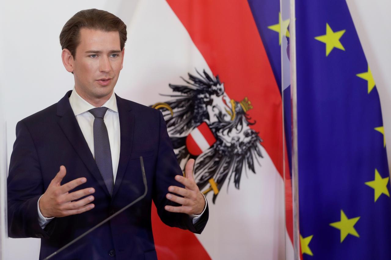 FILE PHOTO: Austrian Chancellor Kurz addresses the media in Vienna